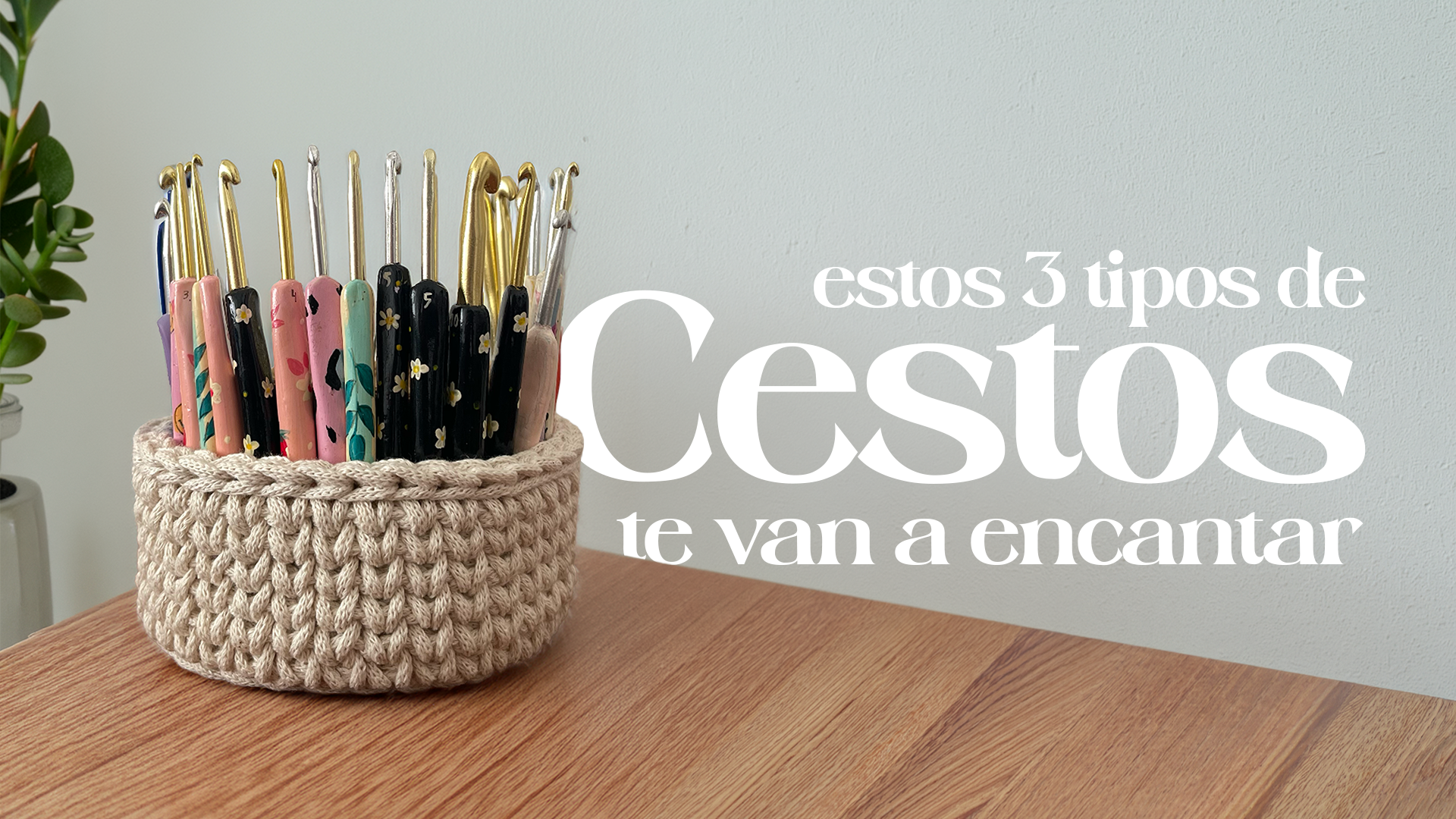 Cestos a crochet: paso a paso con video | Apto principiantes